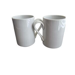 Vtg Dansk Bisserup White Coffee Mug Bistro Cup Thailand Discontinued Mint Set 2